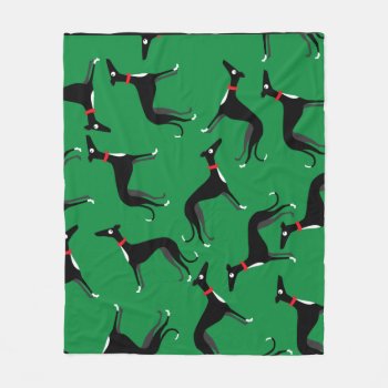 Crazy Hounds Fleece Blanket by ClaudianeLabelle at Zazzle