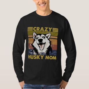 Crazy Husky Mom Vintage T-Shirt