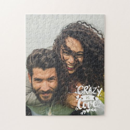 Crazy In Love Custom Photo Gift Valentines Day Jig Jigsaw Puzzle