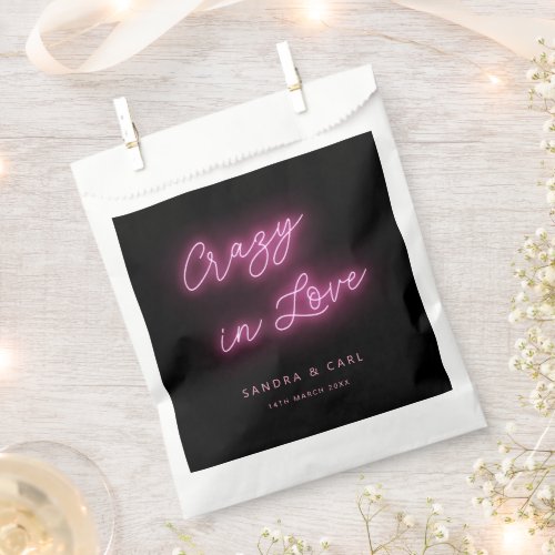 Crazy in love Neon Glow  Favor Bag