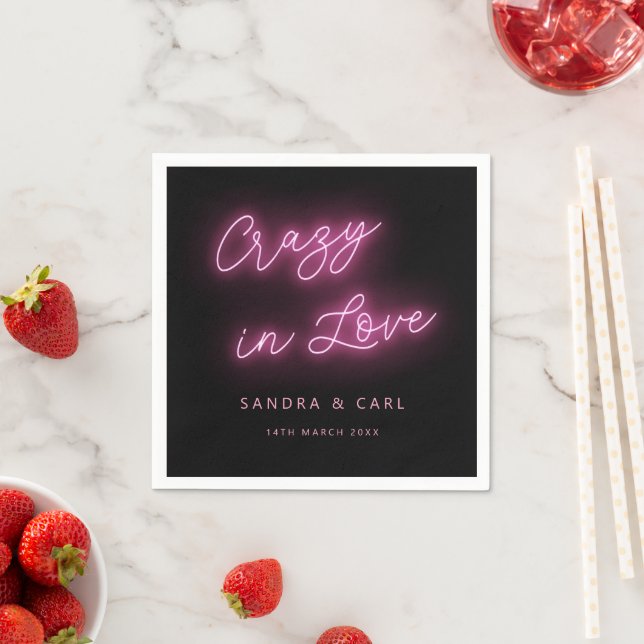 Crazy in love Neon Glow  Napkins (Insitu)