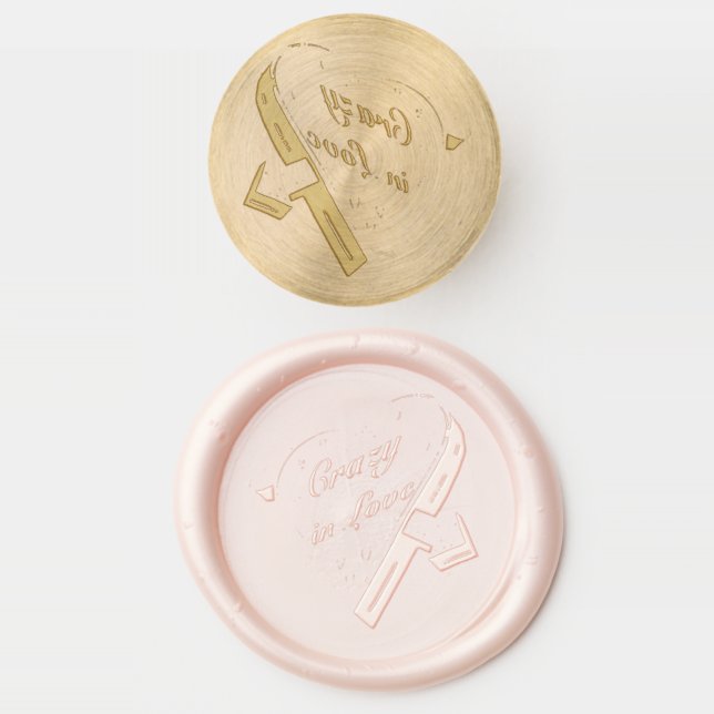 crazy in love vegas wedding wax seal stamp (Stamped)