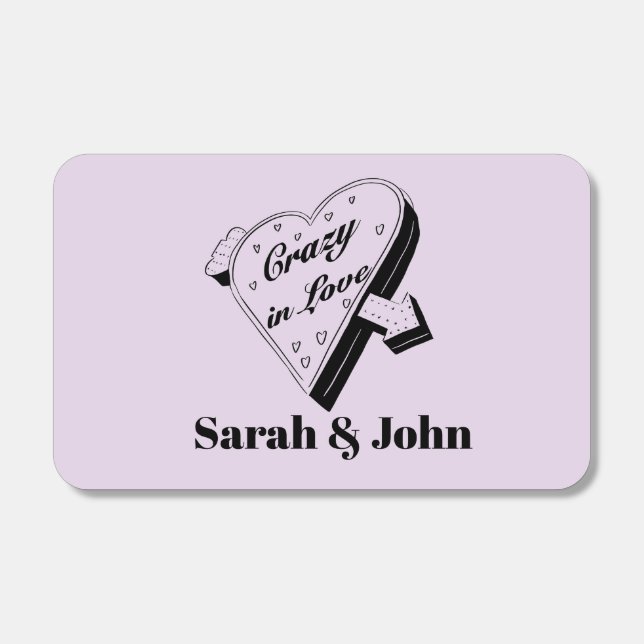 Crazy in love wedding matchboxes (Front)