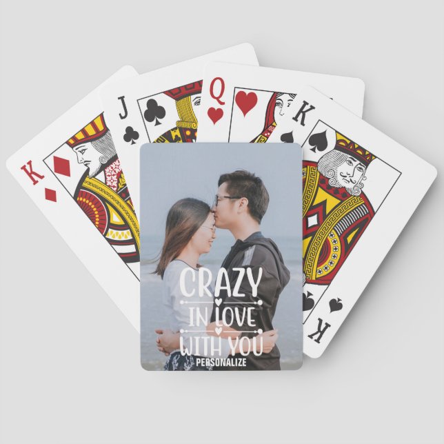 Crazy In Love With You Playing Cards (Back)