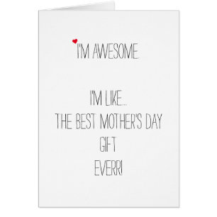 Crazy Insane Funny Humor Custom Mothers Day Mom Cards