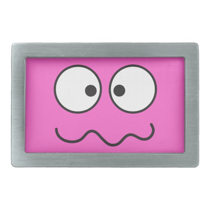 Crazy insane smiley face cross eyed belt buckles