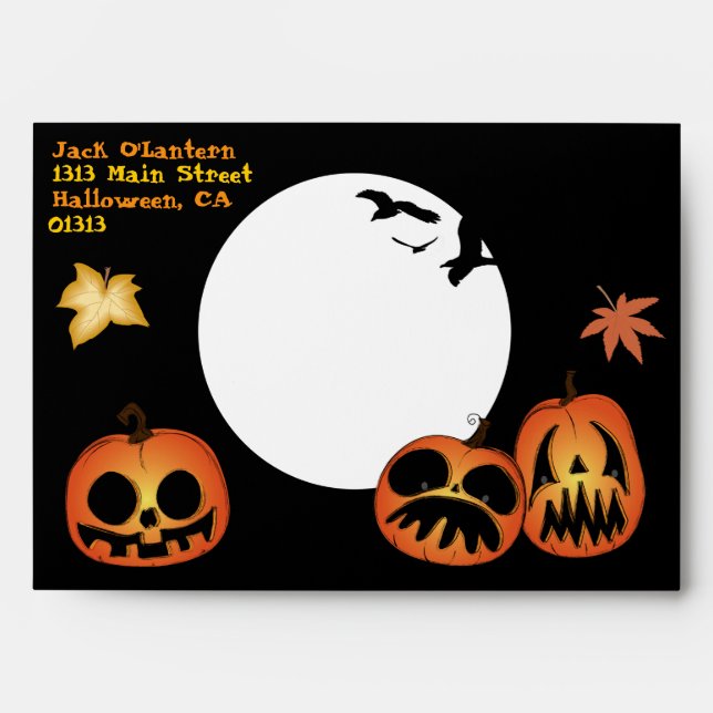 'Crazy Jacks' Halloween Envelope (Front)