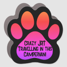 Crazy JRT Traveling in this Campervan! Car Magnet