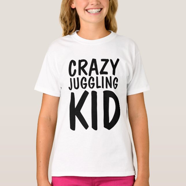 CRAZY JUGGLING KID T-shirts, Juggler T-Shirt (Front)