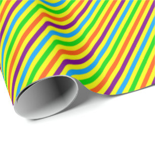 Crazy Kids Colors 01-Striped Gift Wrap