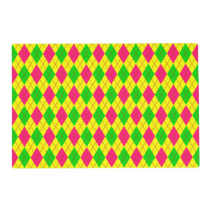 Crazy Kids Colors Argyle 6-PAPER PLACEMAT