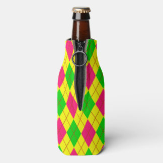 Crazy Kids Colors-Argyle 6-ZIPPERED BOTTLE COOLER