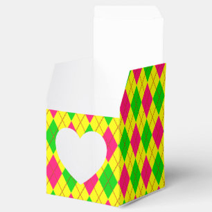 Crazy Kids Colors-CKC-Argyle 6-FAVOR BOX,sq heart Favor Boxes