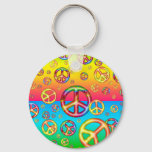 Crazy Kids Colors-peace Out Keychain at Zazzle