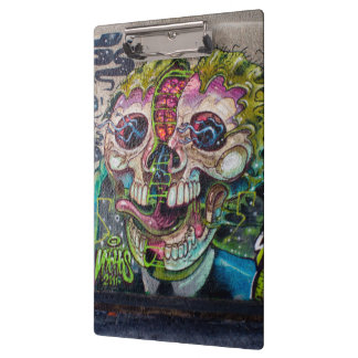 Crazy Kind Of Horror Skull Graffiti Clipboard