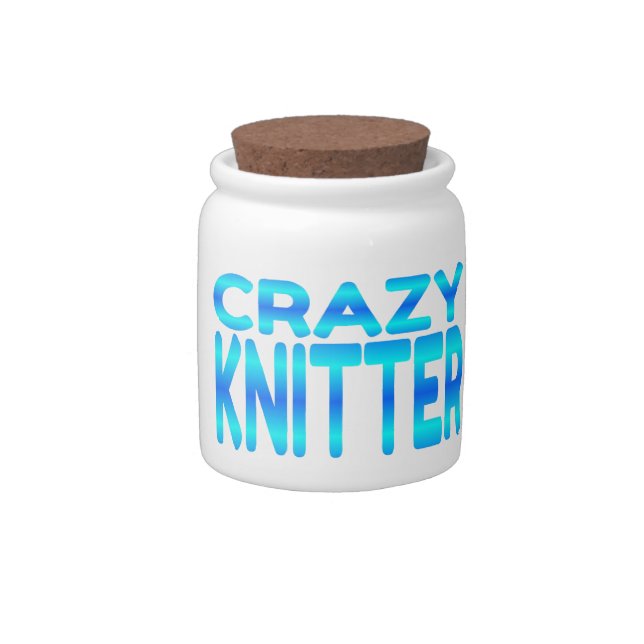 Crazy Knitter Candy Jar (Right)