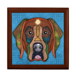 Crazy Labrador Retriever dog face  Gift Box