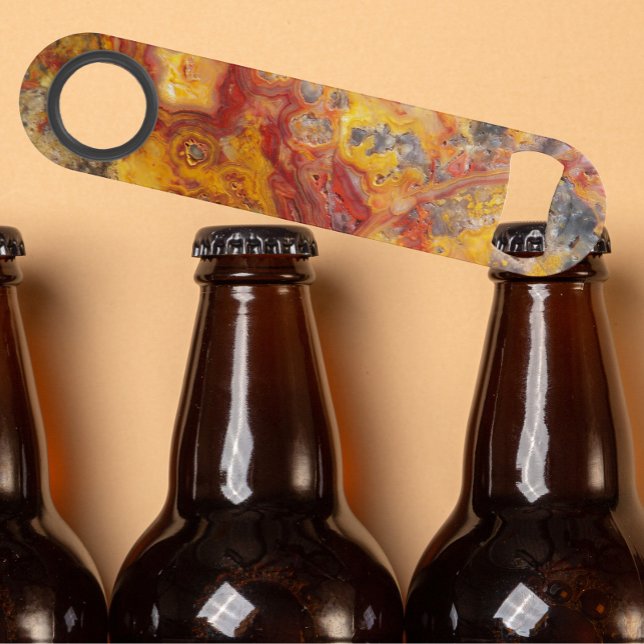 Crazy Lace Agate Pattern Speed Bottle Opener (In Situ Beer Bottles)