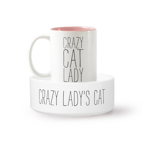 Crazy Ladys Cat  Funny Cat Bowl