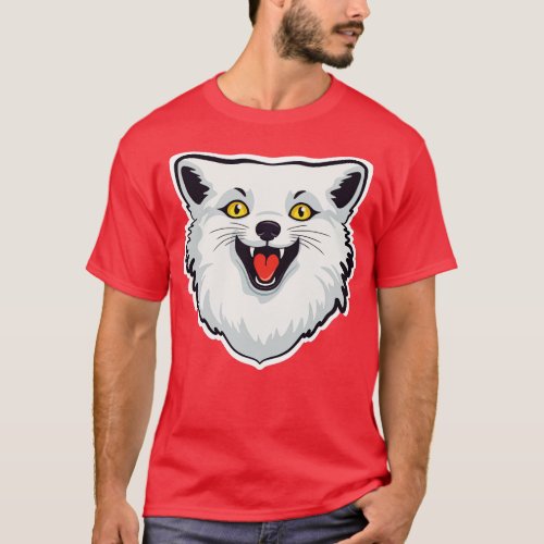 Crazy laughing arctic fox T_Shirt
