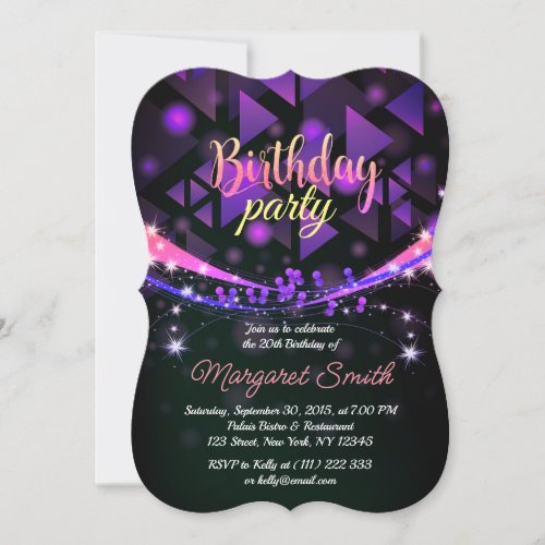 Crazy Lets party Disco Birthday Invitation