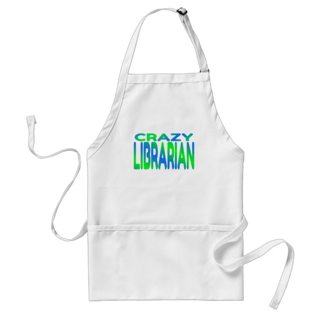 Crazy Librarian Adult Apron (Front)