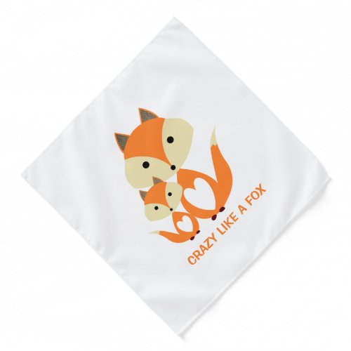 Crazy Like a Fox Orange Fox Burlap Bandana