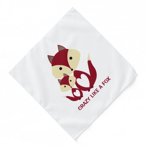 Crazy Like a Fox Red Fox Burlap Bandana