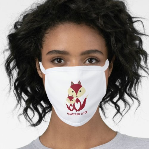 Crazy Like a Fox Red Fox Burlap Face Mask