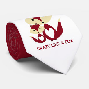 Crazy Like a Fox, Red Fox Burlap Neck Tie