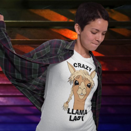 Crazy Llama Lady  T_Shirt
