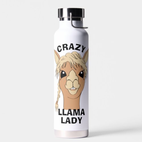 Crazy Llama Lady Water Bottle