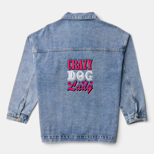 Crazy Log Lady Dog Walker Accessories Dog Walkers  Denim Jacket
