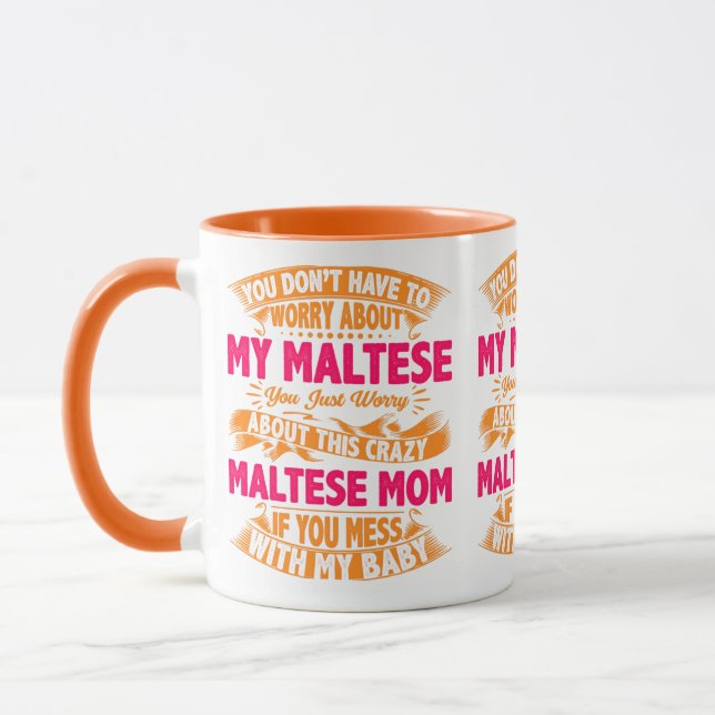 Crazy Maltese Mom Mug (Left)