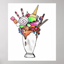 Crazy milkshake watercolour art