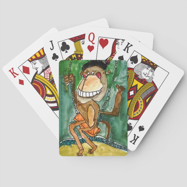 Crazy Monkey by Andrew Heye, Age 10 Poker Cards (Back)
