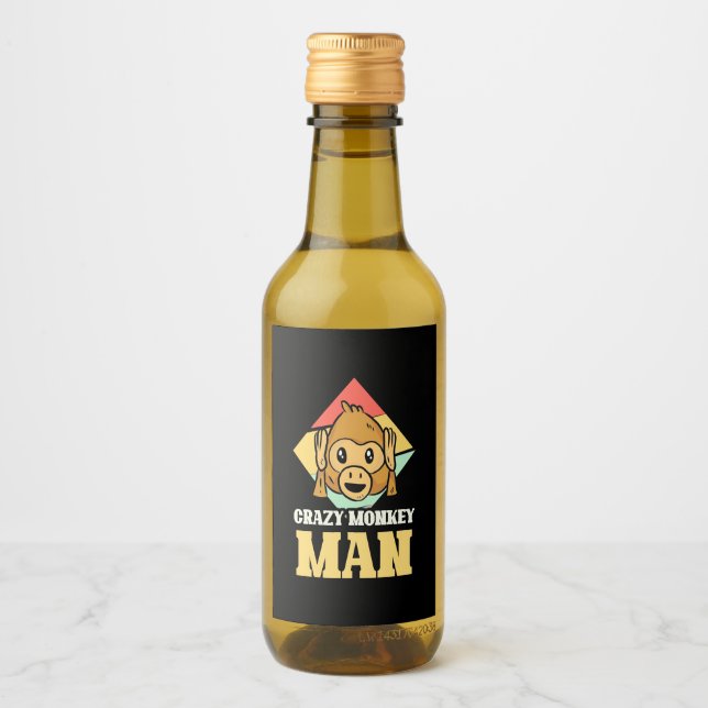 Crazy Monkey Man Wine Label (Front)