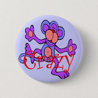 crazy.monkey pinback button