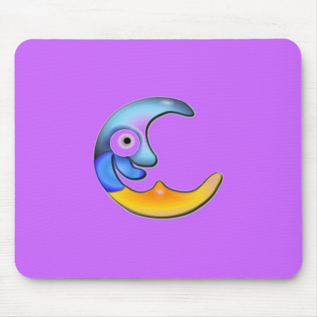 Crazy Moon Mousepad (Front)