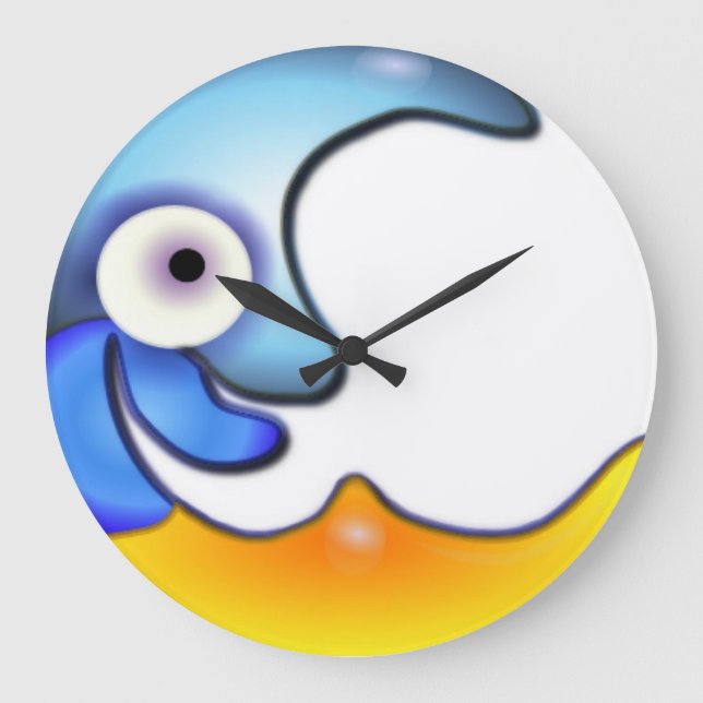Crazy Moon Wall Clock (Front)