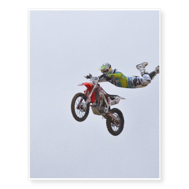 Crazy Motocross Temporary Tattoos (Front)