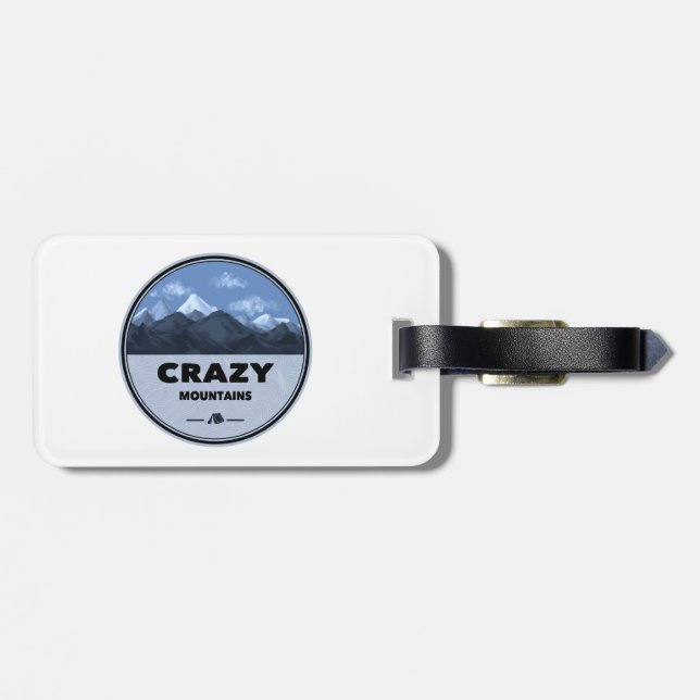 Crazy Mountains Montana Camping Luggage Tag (Back Horizontal)