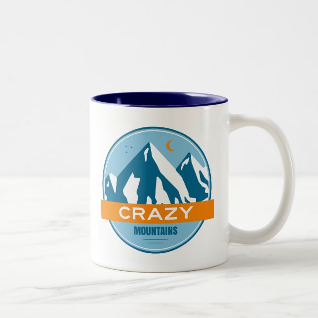 Crazy Mountains Montana Two-Tone Coffee Mug (Right)