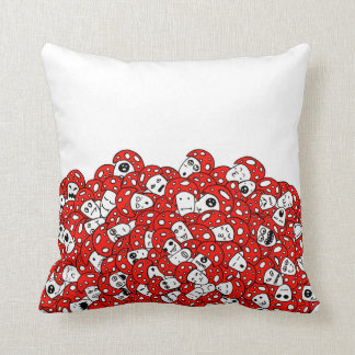 Crazy Mushrooms Throw Pillow