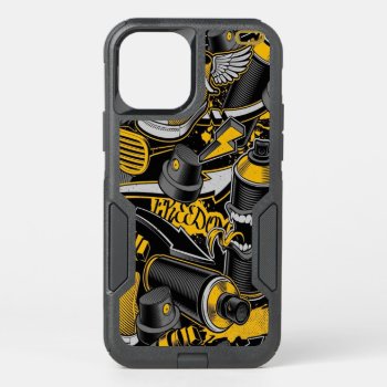 Crazy Music Black Yellow Graffiti Spay All Star Otterbox Commuter Iphone 12 Pro Case by nonstopshop at Zazzle