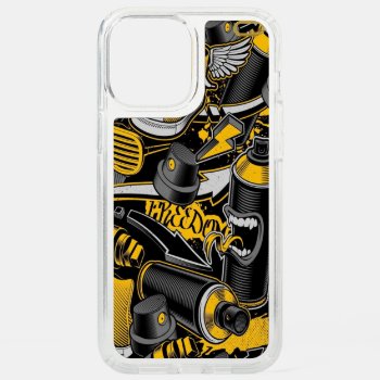 Crazy Music Black Yellow Graffiti Spay All Star Speck Iphone 12 Pro Max Case by nonstopshop at Zazzle