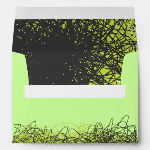 CRAZY MUSICAL NOTE Bar Mitzvah Invitation Envelope