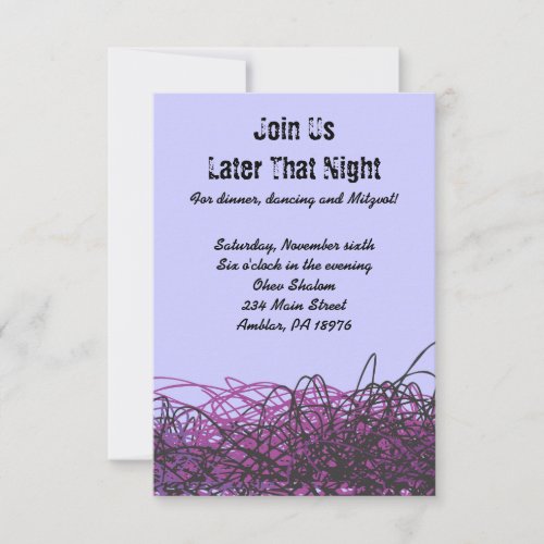 CRAZY MUSICAL NOTES Bar Mitzvah Invite Reply