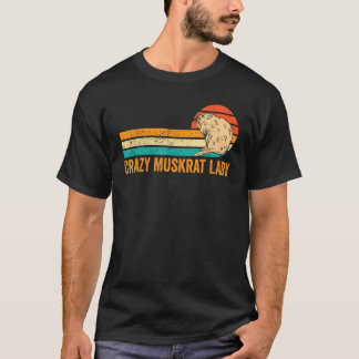 Crazy Muskrat Lady Retro T-Shirt
