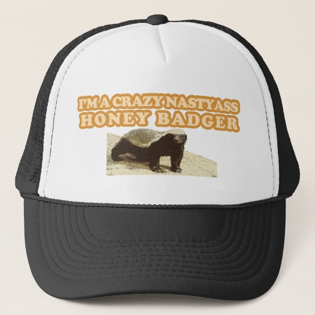 CRAZY NASTYASS HONEY BADGER TRUCKER HAT (Front)